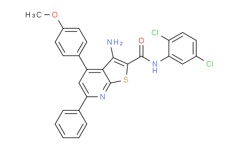 CAS No. 332175-75-4, 3-Amino-N-(2,5-dichlorophenyl)-4-(4-methoxyphenyl)-6-phenylthieno[2,3-b]pyridine-2-carboxamide