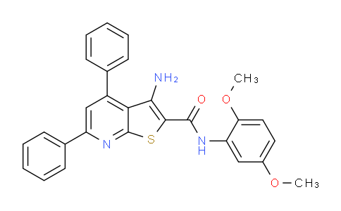 CAS No. 337354-48-0, 3-Amino-N-(2,5-dimethoxyphenyl)-4,6-diphenylthieno[2,3-b]pyridine-2-carboxamide