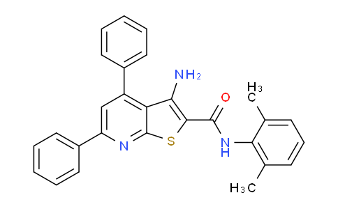 CAS No. 332040-35-4, 3-Amino-N-(2,6-dimethylphenyl)-4,6-diphenylthieno[2,3-b]pyridine-2-carboxamide