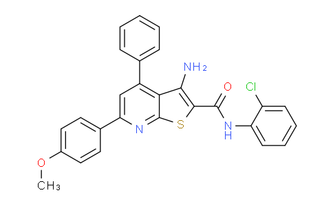 CAS No. 444152-94-7, 3-Amino-N-(2-chlorophenyl)-6-(4-methoxyphenyl)-4-phenylthieno[2,3-b]pyridine-2-carboxamide