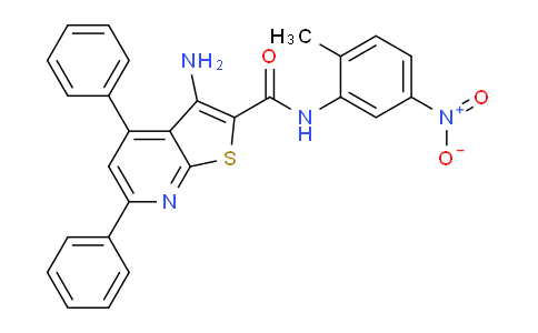 CAS No. 332053-21-1, 3-Amino-N-(2-methyl-5-nitrophenyl)-4,6-diphenylthieno[2,3-b]pyridine-2-carboxamide