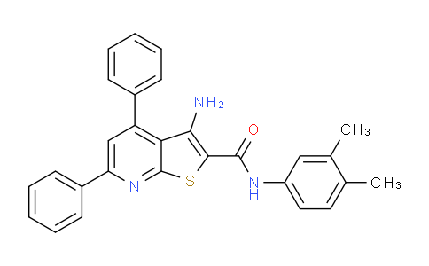 CAS No. 332040-37-6, 3-Amino-N-(3,4-dimethylphenyl)-4,6-diphenylthieno[2,3-b]pyridine-2-carboxamide