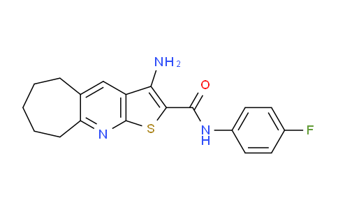CAS No. 420835-61-6, 3-Amino-N-(4-fluorophenyl)-6,7,8,9-tetrahydro-5H-cyclohepta[b]thieno[3,2-e]pyridine-2-carboxamide