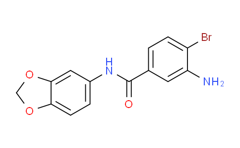 CAS No. 1306027-71-3, 3-Amino-N-(benzo[d][1,3]dioxol-5-yl)-4-bromobenzamide