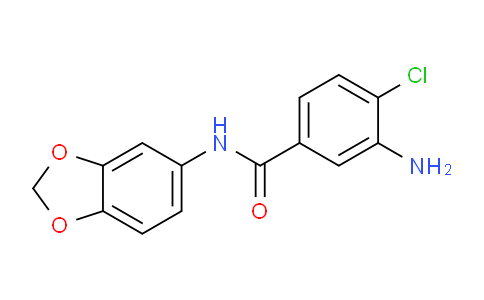 CAS No. 1018301-78-4, 3-Amino-N-(benzo[d][1,3]dioxol-5-yl)-4-chlorobenzamide