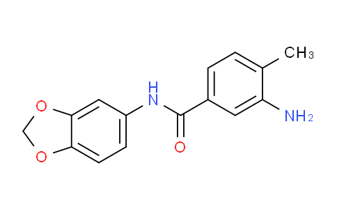 CAS No. 1018271-87-8, 3-Amino-N-(benzo[d][1,3]dioxol-5-yl)-4-methylbenzamide