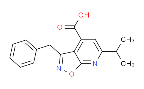 CAS No. 1263211-73-9, 3-Benzyl-6-isopropylisoxazolo[5,4-b]pyridine-4-carboxylic acid