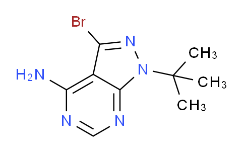 CAS No. 862728-61-8, 3-Bromo-1-(tert-butyl)-1H-pyrazolo[3,4-d]pyrimidin-4-amine