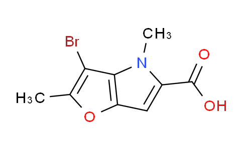 CAS No. 1399654-68-2, 3-Bromo-2,4-dimethyl-4H-furo[3,2-b]pyrrole-5-carboxylic acid