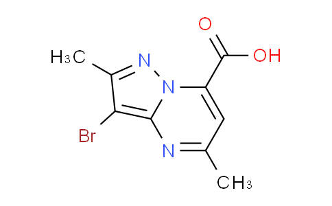 CAS No. 937601-34-8, 3-Bromo-2,5-dimethylpyrazolo[1,5-a]pyrimidine-7-carboxylic acid