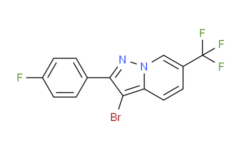 CAS No. 267235-95-0, 3-Bromo-2-(4-fluorophenyl)-6-(trifluoromethyl)pyrazolo[1,5-a]pyridine