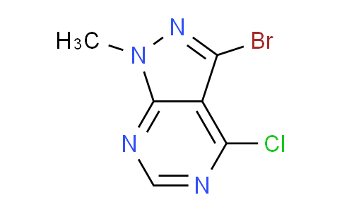 CAS No. 1240526-73-1, 3-Bromo-4-chloro-1-methyl-1H-pyrazolo[3,4-d]pyrimidine
