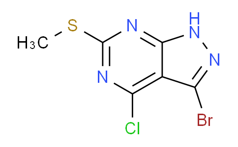 CAS No. 1378860-94-6, 3-Bromo-4-chloro-6-(methylthio)-1H-pyrazolo[3,4-d]pyrimidine