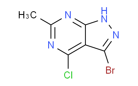 CAS No. 1276056-80-4, 3-Bromo-4-chloro-6-methyl-1H-pyrazolo[3,4-d]pyrimidine