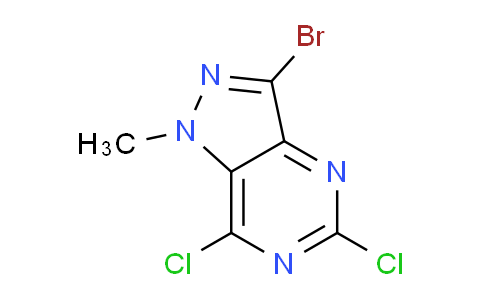CAS No. 1033444-08-4, 3-Bromo-5,7-dichloro-1-methyl-1H-pyrazolo[4,3-d]pyrimidine