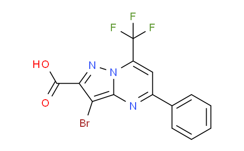 CAS No. 304687-28-3, 3-Bromo-5-phenyl-7-(trifluoromethyl)pyrazolo[1,5-a]pyrimidine-2-carboxylic acid
