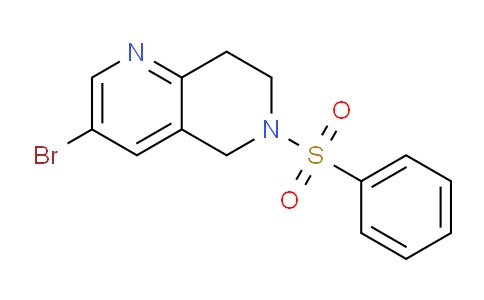 CAS No. 625099-99-2, 3-Bromo-6-(phenylsulfonyl)-5,6,7,8-tetrahydro-1,6-naphthyridine