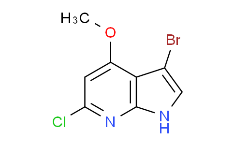 CAS No. 1190322-49-6, 3-Bromo-6-chloro-4-methoxy-1H-pyrrolo[2,3-b]pyridine
