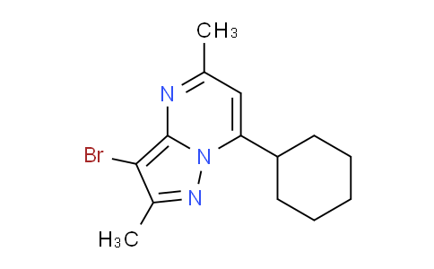 CAS No. 1263286-18-5, 3-Bromo-7-cyclohexyl-2,5-dimethylpyrazolo[1,5-a]pyrimidine