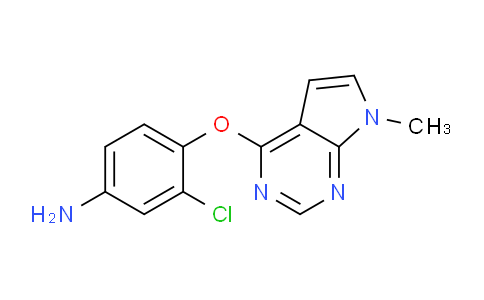 CAS No. 1033808-60-4, 3-Chloro-4-((7-methyl-7H-pyrrolo[2,3-d]pyrimidin-4-yl)oxy)aniline