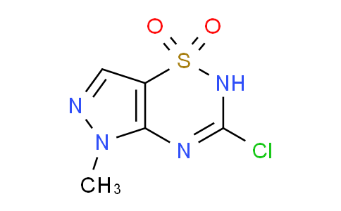 CAS No. 1707610-22-7, 3-Chloro-5-methyl-2,5-dihydropyrazolo[3,4-e][1,2,4]thiadiazine 1,1-dioxide