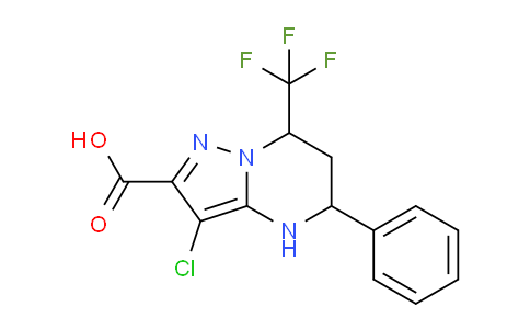 CAS No. 312699-22-2, 3-Chloro-5-phenyl-7-(trifluoromethyl)-4,5,6,7-tetrahydropyrazolo[1,5-a]pyrimidine-2-carboxylic acid