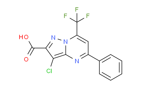 CAS No. 299405-80-4, 3-Chloro-5-phenyl-7-(trifluoromethyl)pyrazolo[1,5-a]pyrimidine-2-carboxylic acid