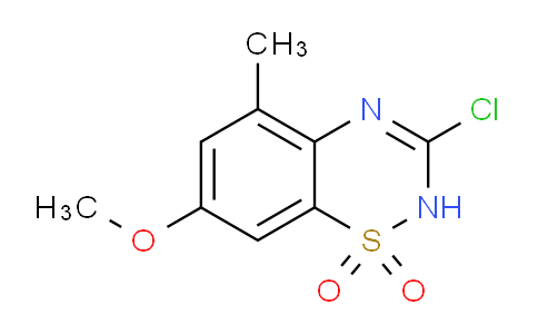 CAS No. 1437430-07-3, 3-Chloro-7-methoxy-5-methyl-2H-benzo[e][1,2,4]thiadiazine 1,1-dioxide
