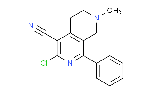 CAS No. 1447960-16-8, 3-Chloro-7-methyl-1-phenyl-5,6,7,8-tetrahydro-2,7-naphthyridine-4-carbonitrile