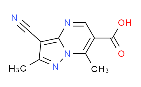 CAS No. 1221792-41-1, 3-Cyano-2,7-dimethylpyrazolo[1,5-a]pyrimidine-6-carboxylic acid