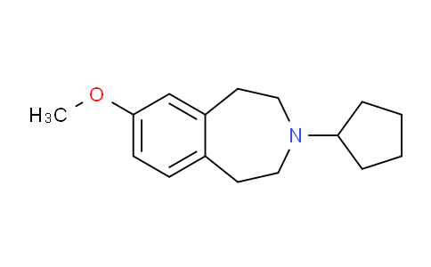 CAS No. 1956372-04-5, 3-Cyclopentyl-7-methoxy-2,3,4,5-tetrahydro-1H-benzo[d]azepine