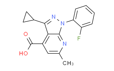 CAS No. 1018164-82-3, 3-Cyclopropyl-1-(2-fluorophenyl)-6-methyl-1H-pyrazolo[3,4-b]pyridine-4-carboxylic acid