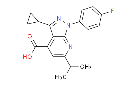 CAS No. 1018164-62-9, 3-Cyclopropyl-1-(4-fluorophenyl)-6-isopropyl-1H-pyrazolo[3,4-b]pyridine-4-carboxylic acid
