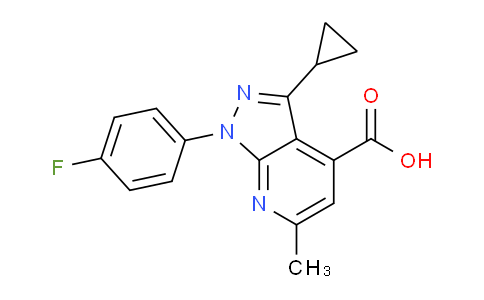 CAS No. 1011397-49-1, 3-Cyclopropyl-1-(4-fluorophenyl)-6-methyl-1H-pyrazolo[3,4-b]pyridine-4-carboxylic acid