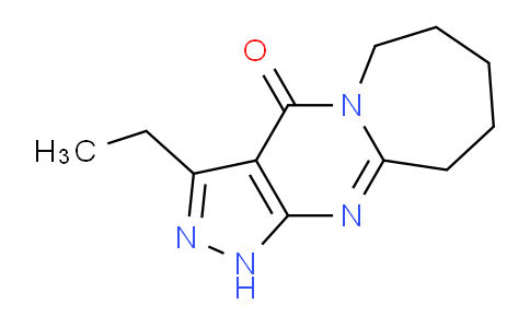 CAS No. 1713173-92-2, 3-Ethyl-7,8,9,10-tetrahydro-1H-pyrazolo[3',4':4,5]pyrimido[1,2-a]azepin-4(6H)-one