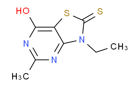 CAS No. 524037-07-8, 3-Ethyl-7-hydroxy-5-methylthiazolo[4,5-d]pyrimidine-2(3H)-thione