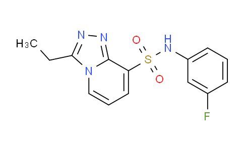 CAS No. 1291486-53-7, 3-Ethyl-N-(3-fluorophenyl)-[1,2,4]triazolo[4,3-a]pyridine-8-sulfonamide