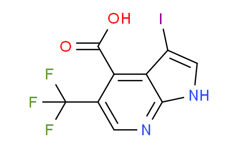 CAS No. 1346447-39-9, 3-Iodo-5-(trifluoromethyl)-1H-pyrrolo[2,3-b]pyridine-4-carboxylic acid