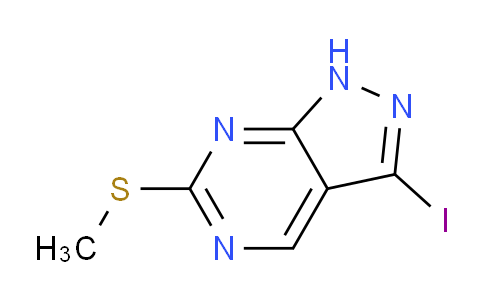 CAS No. 927825-74-9, 3-Iodo-6-(methylthio)-1H-pyrazolo[3,4-d]pyrimidine