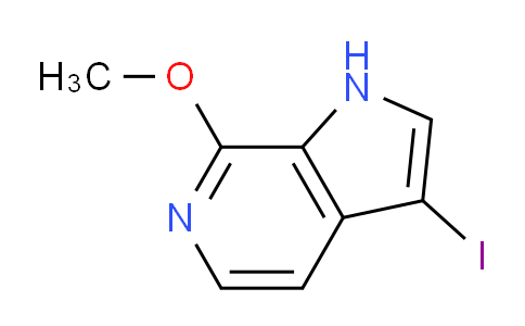 CAS No. 1190316-96-1, 3-Iodo-7-methoxy-1H-pyrrolo[2,3-c]pyridine