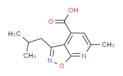 CAS No. 1263213-36-0, 3-Isobutyl-6-methylisoxazolo[5,4-b]pyridine-4-carboxylic acid