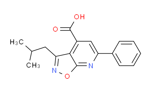CAS No. 1263211-68-2, 3-Isobutyl-6-phenylisoxazolo[5,4-b]pyridine-4-carboxylic acid