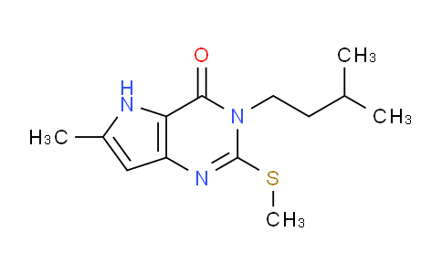 CAS No. 1312132-22-1, 3-Isopentyl-6-methyl-2-(methylthio)-3H-pyrrolo[3,2-d]pyrimidin-4(5H)-one