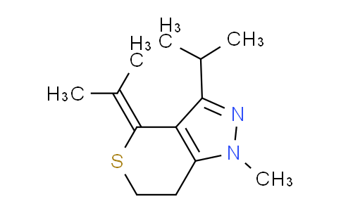 CAS No. 1956366-05-4, 3-Isopropyl-1-methyl-4-(propan-2-ylidene)-1,4,6,7-tetrahydrothiopyrano[4,3-c]pyrazole