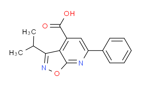 CAS No. 1021087-87-5, 3-Isopropyl-6-phenylisoxazolo[5,4-b]pyridine-4-carboxylic acid