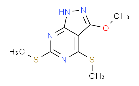 CAS No. 111375-42-9, 3-methoxy-4,6-bis(methylthio)-1H-pyrazolo[3,4-d]pyrimidine