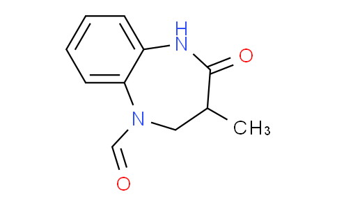 CAS No. 104310-02-3, 3-methyl-4-oxo-2,3,4,5-tetrahydro-1H-1,5-benzodiazepine-1-carbaldehyde