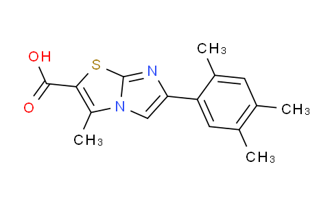 CAS No. 1437434-45-1, 3-Methyl-6-(2,4,5-trimethylphenyl)imidazo[2,1-b]thiazole-2-carboxylic acid