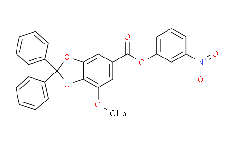 CAS No. 30263-87-7, 3-Nitrophenyl 7-methoxy-2,2-diphenylbenzo[d][1,3]dioxole-5-carboxylate