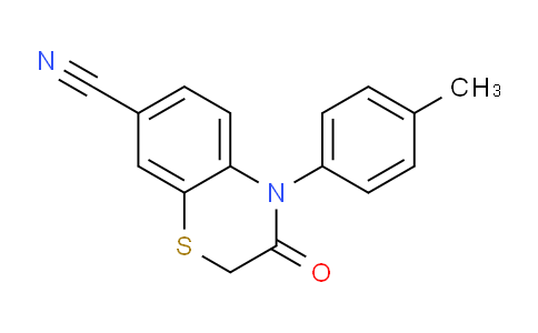 CAS No. 1400566-21-3, 3-Oxo-4-(p-tolyl)-3,4-dihydro-2H-benzo[b][1,4]thiazine-7-carbonitrile